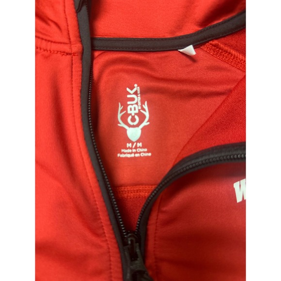 Wisconsin‎ Badgers C BUK Cutter Buck Pullover Jacket Mens Medium Activewear L/S - Picture 4 of 9